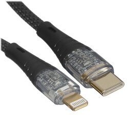 Изображение товара Кабель круглый DEPPA Lightning 8-pin - USB Type-C черный 1 м