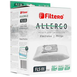 Изображение товара Комплект пылесборник и фильтр Filtero Allergo FLS 01
