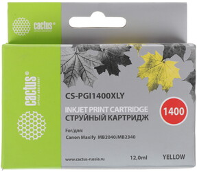Изображение товара Картридж Cactus CS-PGI1400XLY желтый