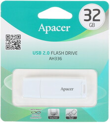 Изображение товара Память USB Flash Apacer AH336 [2.0, 32 Gb, пластик, белый]