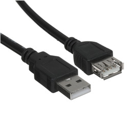 Изображение товара Кабель Bion USB Type-A - USB Type-A черный 1.8 м