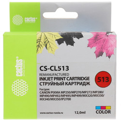 Изображение товара Картридж Cactus CS-CL513 голубой, желтый, пурпурный