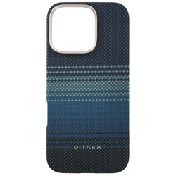 Изображение товара Накладка  Pitaka Tactile Woven Case для Apple iPhone 16 Pro синий/голубой