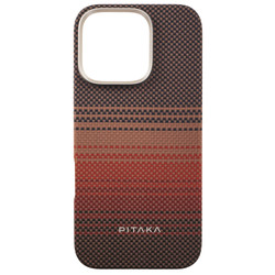 Изображение товара Накладка  Pitaka Tactile Woven Case для Apple iPhone 16 Pro коричневый/серый
