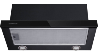 Изображение товара Вытяжка телескопическая Meferi SLIDEBOX60BK GLASS ULTRA черный/черный