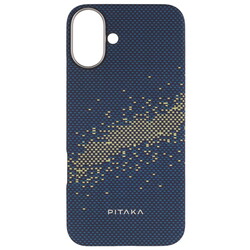 Изображение товара Накладка  Pitaka Tactile Woven Case для Apple iPhone 16 Plus синий/голубой