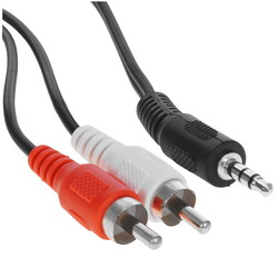 Изображение товара Кабель   5Bites jack 3.5 мм - 2RCA черный