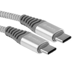 Изображение товара Кабель круглый AIRLINE USB Type-C - USB Type-C серебристый 2 м