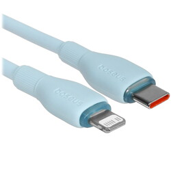 Изображение товара Кабель круглый Baseus Lightning 8-pin - USB Type-C голубой 2 м