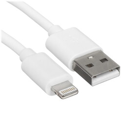 Изображение товара Кабель круглый KingPrice Lightning 8-pin - USB 2.0 Type-A белый 2 м