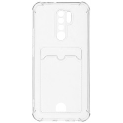 Изображение товара Накладка  Zibelino Silicone Card Holder для Xiaomi REDMI 9 прозрачный