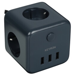 Изображение товара Сетевой фильтр Keyron 315BU черный