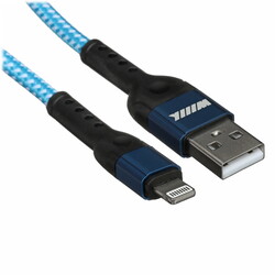Изображение товара Кабель круглый WIIIX Lightning 8-pin - USB 2.0 Type-A синий 1 м