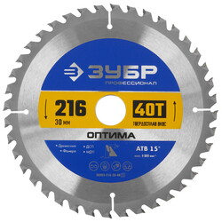 Изображение товара Диск пильный ЗУБР Оптима 36903-216-30-40_z01