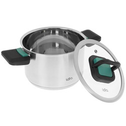 Изображение товара Кастрюля Lara Изумруд LR02-241 2 л 16 см серебристый