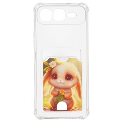 Изображение товара Накладка  Zibelino Silicone Card Holder для Infinix SMART 10 Plus прозрачный