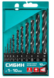 Изображение товара Набор сверл СИБИН 29610-H10