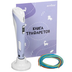 Изображение товара 3D-ручка с пластиком Aceline RP101B  фиолетовый