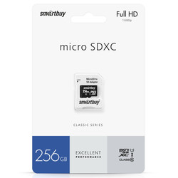 Изображение товара Карта памяти Smartbuy microSDXC 256 ГБ [SB256GBSDCL10-01]