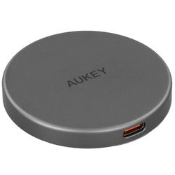 Изображение товара Беспроводное зарядное устройство Aukey MagFusion Aura серый