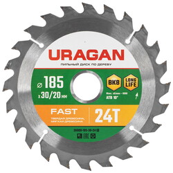 Изображение товара Диск пильный Uragan 36800-185-30-24_z01