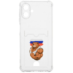 Изображение товара Накладка  Zibelino Silicone Card Holder для Samsung Galaxy A07 прозрачный