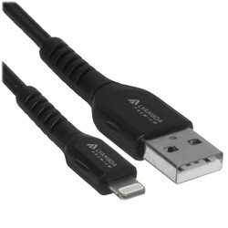 Изображение товара Кабель круглый Lyambda Lightning 8-pin MFI - USB 2.0 Type-A черный 2.5 м