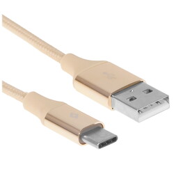Изображение товара Кабель круглый TTEC USB Type-C - USB 2.0 Type-A золотистый 0.3 м