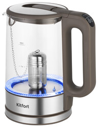 Изображение товара Электрочайник Kitfort КТ-6664 серебристый