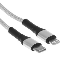 Изображение товара Кабель круглый JETACCESS Lightning 8-pin - USB Type-C серебристый 2 м