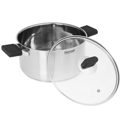 Изображение товара Кастрюля Rondell Quadro RDS-1597 5.1 л 24 см серебристый