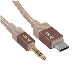 Изображение товара Кабель   Hoco USB Type-C - jack 3.5 мм золотистый