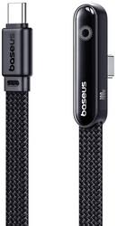 Изображение товара Кабель плоский Baseus USB Type-C - USB Type-C черный 2 м
