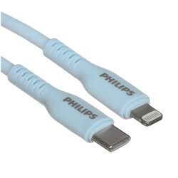 Изображение товара Кабель круглый PHILIPS Lightning 8-pin MFI - USB Type-C синий 1.2 м
