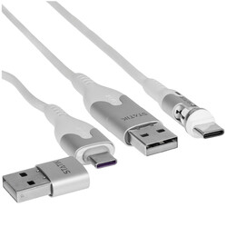 Изображение товара Кабель круглый STATIK USB Type-C - USB 2.0 Type-A, USB Type-C белый 3 м
