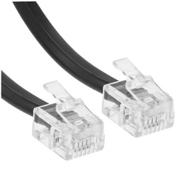 Изображение товара Кабель телефонный Cablexpert TC6P4C-3M-BK черный