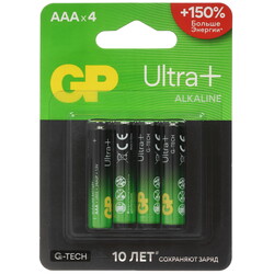 Изображение товара Батарейка GP Ultra+G-TECH AAA (LR03/FR03)