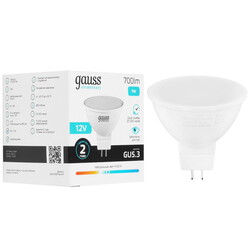 Изображение товара Лампа светодиодная Gauss Elementary MR16 12V 9W 700lm 4100K GU5.3 LED 1/10/100