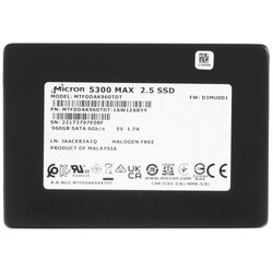 Изображение товара 960 ГБ Серверный SSD Crucial Micron 5300 MAX [MTFDDAK960TDT-1AW1ZABYY]