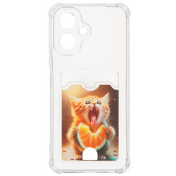 Изображение товара Накладка  Zibelino Silicone Card Holder для Tecno SPARK GO 2/ POP 10 5G прозрачный