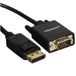 Изображение товара Кабель однонаправленный Orient DisplayPort - VGA, 1.8 м