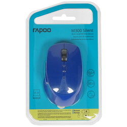 Изображение товара Мышь беспроводная RAPOO M300 Silent [1140093] синий