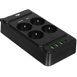 Изображение товара Сетевой фильтр AGNI TP-FS4U4E-PD черный
