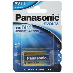 Изображение товара Батарейка Panasonic Evolta крона (6LR61/6F22/CR-9V)