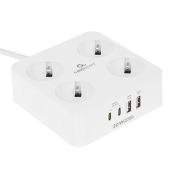 Изображение товара Сетевой фильтр Cablexpert PLT-4-C2U2-W-2 белый