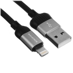 Изображение товара Кабель круглый Borofone Lightning 8-pin - USB 2.0 Type-A серый 1 м