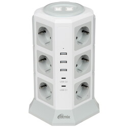 Изображение товара Сетевой фильтр Ritmix RM-2123C White белый