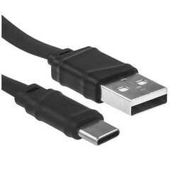 Изображение товара Кабель плоский Hoco USB Type-C - USB 2.0 Type-A черный 1 м