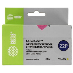 Изображение товара Картридж Cactus CS-SJIC22PY желтый