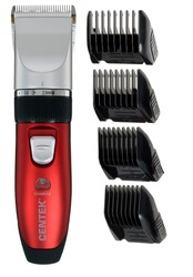 Изображение товара Машинка для стрижки Centek CT-2118 красный/серебристый, черный